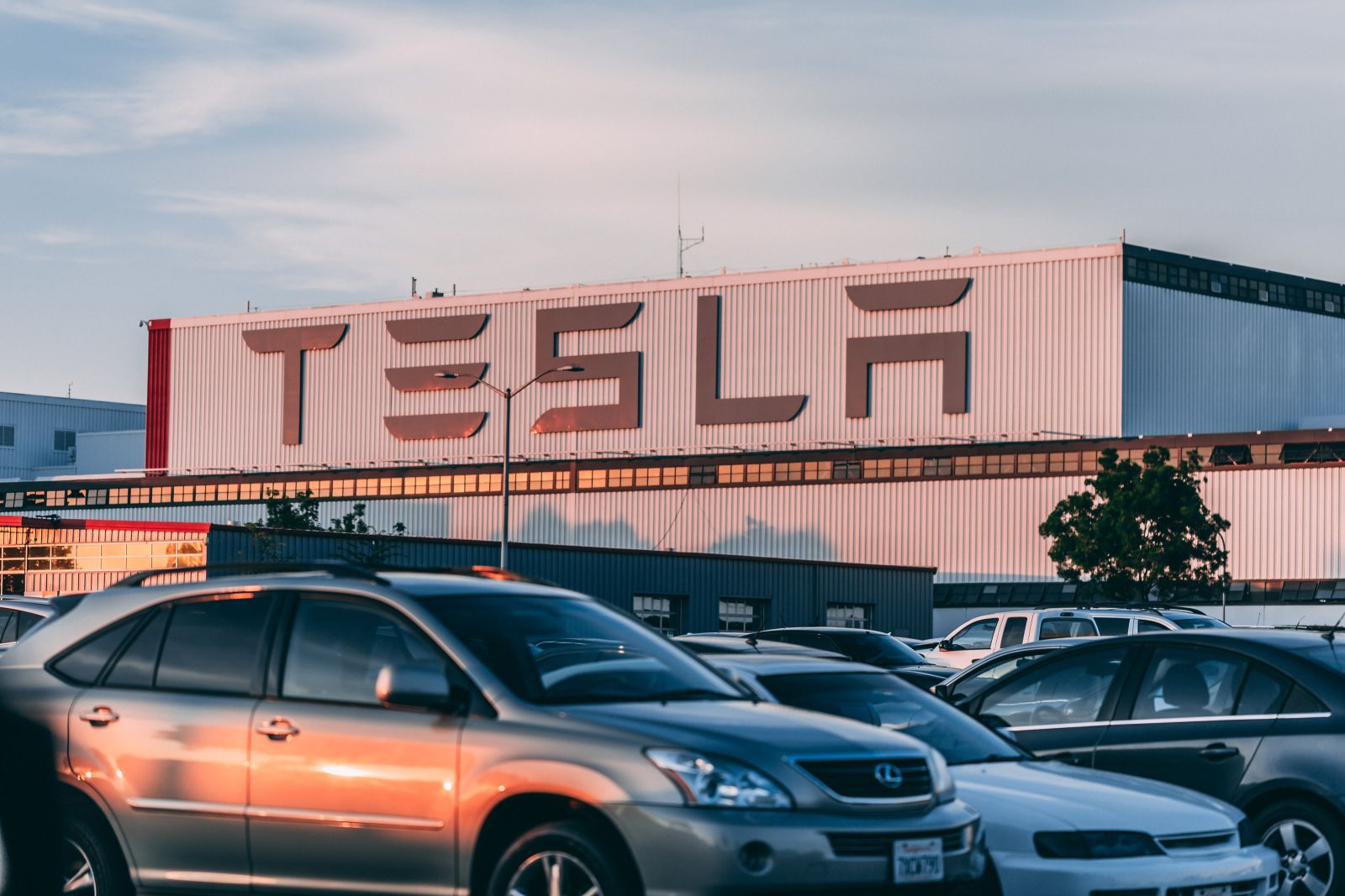 Tech (Ecommerce, Social Media, etc.) - Tesla Dealership with Cars in Lot